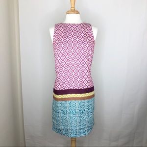 LOFT Geometric Sleeveless Shift Dress size 6